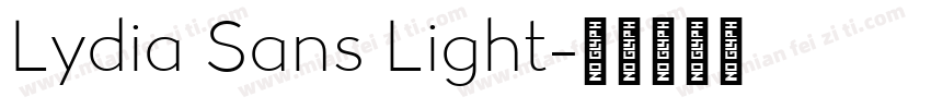 Lydia Sans Light字体转换